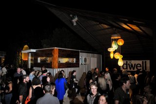 Dwell Party Highlights: Celebrating Prefab Design at SXSW Eco - Photo 10 of 20 - As seen from the entrance, the venue grounds glowed thanks to a custom, multicolored installation from David Trubridge and WakaNINE.