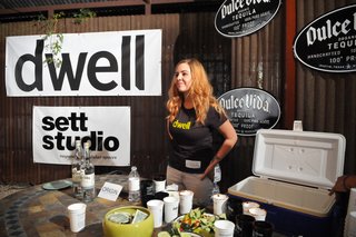 Dwell Party Highlights: Celebrating Prefab Design at SXSW Eco - Photo 11 of 20 - Bartender Elisabeth Champagne serves organic margaritas and muddled jalapeno-cucumber cocktails to thirsty guests.