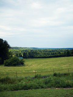 A Modern Farmhouse Recalls Old-Time Americana - Photo 7 of 10 - The view from the bathroom.