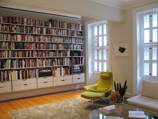 City Modern Home Tours: Brooklyn - Photo 19 of 51 - The windows in the library still have their original shutters.