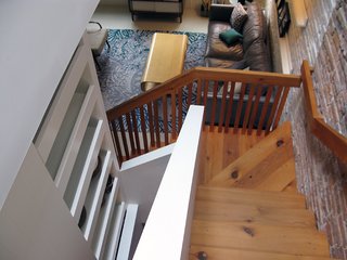 City Modern Home Tours: Brooklyn - Photo 50 of 51 - View of the living room from the second floor.
