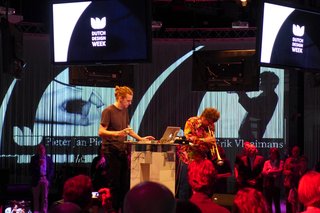 Design Academy graduate Pieter-Jan Pieters demonstrates his Man and Mobility thesis project—an electronic device that transforms intuitive movements into music.