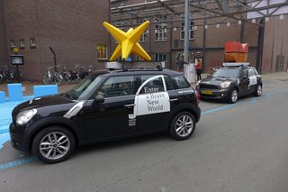 The official Mini Countryman Cabs at DDW are easy to spot. You can even call to have one pick you up!