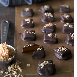These sea-salted caramels ($20 for ten) are a big upgrade from the candy bars of yore.