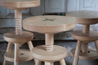 Here's a detail shot of the stool. Photo by Don Freeman.