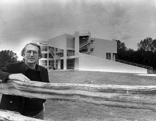 Portrait at The Atheneum in New Harmony, Indiana, taken in 1979. (Copyright Richard Meier & Partners)