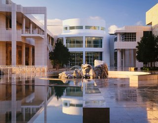 The Getty Center, Los Angeles, 1984-97. (Copyright Scott Frances)<br><br>Oh, and about that signature shade of clear, bright white paint? It's made by Benjamin Moore and it’s called Meier White. "If I remember correctly," Meier says, "it came out around the time we were doing the Getty."