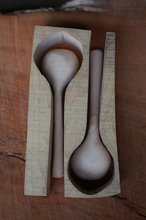 "If you take 30-40 photos of the entire process, you can see that transcendent moment when the piece of wood becomes a spoon," says Vogel.