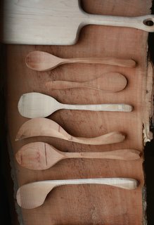 "The whole aspect of carving is it is 100 percent reductive, so it’s a single piece of wood that can become a useful object with me putting some effort into it," says Vogel.
