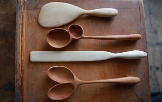 "Cherry wood is also fantastic for smoking food, plus if you accidentally burn the spoon in the pot, it will smell wonderful," says Vogel.