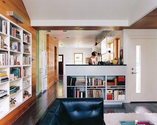 The last time Blake Trabulsi and Allison Orr had a party at their modern house in Austin, Texas, it lasted until 5 a.m. Observes Trabulsi: "People are so comfortable here, they never want to leave."<br><br>Photo by: Jack Thompson