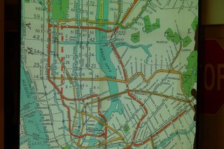 It’s hard to make sense of this early subway map. Photo provided by the New York Transit Museum.