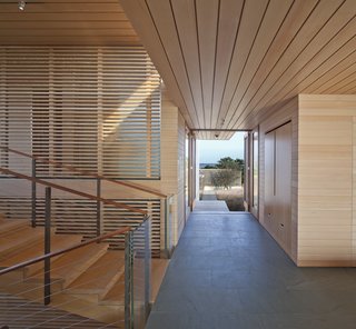 Durable Douglas fir tongue-and-groove planks add warmth to the interior areas. The boards expand and contract with the seasonal humidity in a way that’s not readily noticeable, meaning the interiors will last for generations without bearing obvious signs of aging.