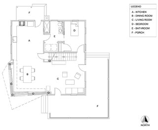 Lower level floor plan.