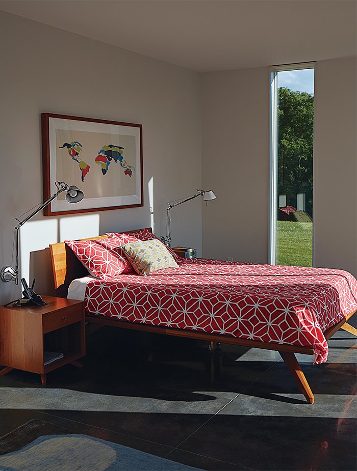 Photo 1 Of In Astrid Platform Bed With Adjule Headboard Bedroom Bed Table Lighting And Night Stands In The Tolomeo Wall
