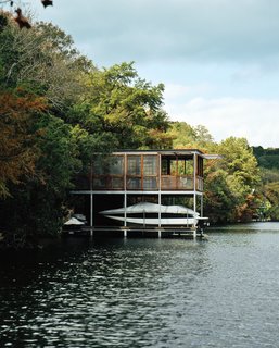 A Prefab Texas Boathouse Gets Delivered to Lake Austin - Photo 1 of 1 - "We wanted to make a delicate mark on the landscape, without blending into it outright," says Andersson.
