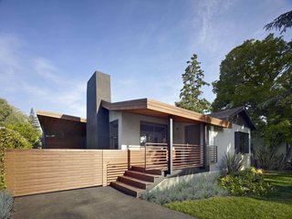 An Indoor-Outdoor Renovation for a 1950s Ranch House in the Bay Area - Photo 7 of 8 - "The most challenging part of the design was fusing the old part of the house with the new addition," says principal architect Alex Terry. The character and architectural integrity of the single-level 1950s ranch house was thoughtfully reconsidered during the addition and remodel. The home’s front porch, typical of period, was refreshed with ipe decking and railing.