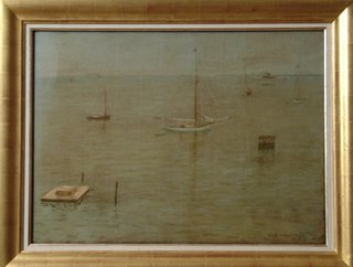 Peru Community Schools Art Gallery: The G. David Thompson Collection - Photo 4 of 7 - Mist Off Shore oil by William Merritt Chase—G. David's art collection was so famous, when Mist Off Shore and 343 other works were shown in Dusseldorf Germany in 1961, it made headlines in Time magazine.