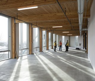 The six-story, 50,000 square-foot structure is the largest building to adopt the Living Building Challenge standards. Photo credit: Brad Kahn