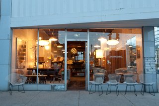 The Green Ant lures you in with classic Bertoia chairs out front.