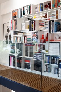 Beautiful Cubit shelving seen at the Pert-Weisgerber Residence.