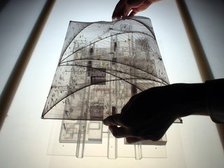 In 2001, OMA and Rem Koolhaas proposed a translucent roof that would put all of LACMA under a single lid. It never happened. Image courtesy OMA.