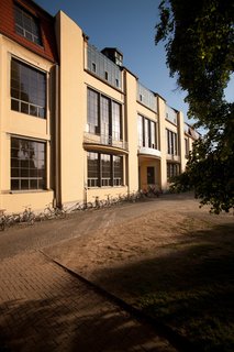 The main building of Bauhaus University. Designed by Henry van de Velde in 1904 when it was the School of Art and Applied Arts. The design and installation of large windows provided the students with natural light. Van de Velde was the director there from 1902 - 1917. The building is now a UNESCO World Heritage Site.