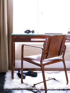 Just because you're working from home in your pajamas doesn't mean you can't look good. Vintage pieces bring a sense of richness and sophistication into a room making you feel productive even if you're just on Facebook. Photo by Chellise Michael Photography.