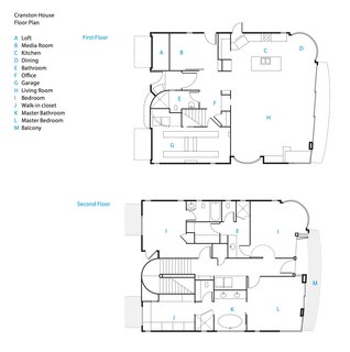 The renovated beach house's floor plans.