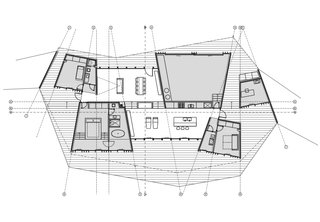 Clifftop House Floor Plan<br><br>A Open Kitchen<br><br>B Dining Room<br><br>C Living Room<br><br>D Master Bedroom<br><br>E Kids’ Bedroom<br><br>F Guestroom<br><br>G Bathroom<br><br>H Home Office<br><br>I Sail Loft and Workshop<br><br>J Deck