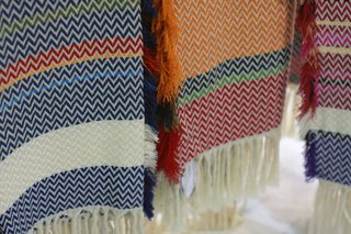 We love the rich color ways of the Bunad blankets from Mandal Veveri. Dwell on Design attendees can win one--follow @InsideNorway on Twitter for more info!