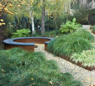 Simple, Concrete-and-Steel Fire Pit in Oakland - Photo 2 of 2 -