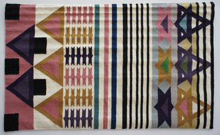 "Heat Wave in Rajasthan" flatweave wool and cotton rug designed by Aelfie and made by artisans in India. ($195-$455)