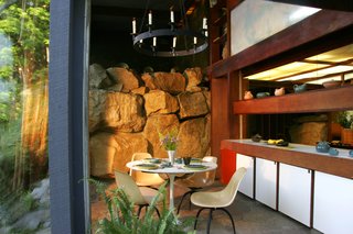 The Remarkable Home of Modernist Designer Russel Wright - Photo 7 of 9 - Wright would change the color scheme of his interiors, swapping out the white kitchen panels seen here, depending on the season and the landscape's colors.
