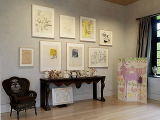 According to Brant, during his early years Andy often contributed illustrations to Tiffany’s seasonal ads—including these nativity drawings from a Christmas campaign. Commercial drawings of Andy's like these were one of the first times he would use transfers from stamps, a process which would later be used on drawings of Jackie Kennedy and other works.<br><br>Credit Stefan Altenburger, Courtesy The Brant Foundation
