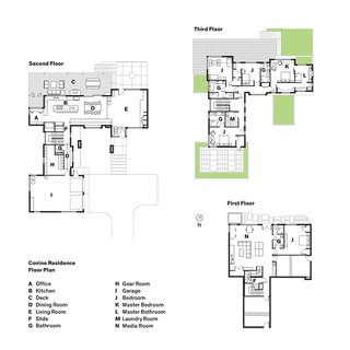 A Custom, LED-Lit Slide Twists Through This Family-Friendly Vacation Home - Photo 11 of 11 - Conine Residence Floor Plan