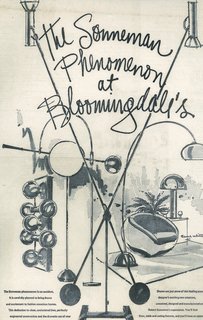 After absorbing a range of modern design influences and building his own point of view, he became known for developing a type of American style that was minimal and cosmopolitan. Shown here is a vintage Bloomingdale’s advertisement that places his work in a modern living setting.