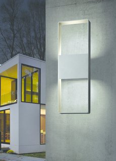 Sonneman continues to develop innovative lighting designs that provide a sculptural presence. Most recently, he launched the Inside-Out collection, his first venture into lighting with both indoor and outdoor applications. Shown here is Light Frames, which allows light to be projected downward or up and down to create a halo profile.