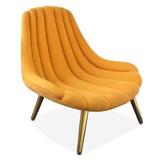 Creativity and Constraint: A City Modern Preview - Photo 1 of 9 - Adler’s shell-esque Brigitte Chair with brushed brass legs.