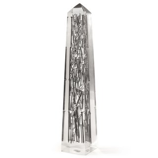 Creativity and Constraint: A City Modern Preview - Photo 7 of 9 - Adler elevates seemingly mundane nails by suspending them in a Lucite obelisk.
