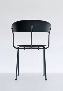 Erwan and Ronan Bouroullec’s new Officina collection for Magis includes chairs, stools, and tables made with wrought-iron frames, marking the brothers’ first experimentation with the material. In this age-old technique, iron is hammered into shape by hand.