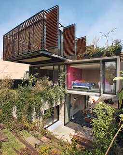 Architect Yuri Zagorin Alazraki’s refined home in Mexico City is oriented as a series of stacked boxes.