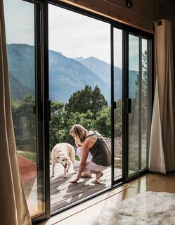 Milgard sliding doors were added with the future in mind. "We really wanted it to feel big since we planned to live in it full-time," Brian says.