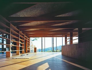 The wood flooring throughout the home is by Kodama.