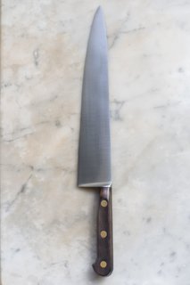 "I also love the antique K Sabatier chef's knives," she says. "They were produced in the 1950s. They're carbon steel, rustic, incredibly beautiful, and fleeting; we're nearing the end of the stock. It's a knife I use at home with great pleasure, one I hope to have ten or twenty years from now." Swanson sources the vintage items on her site from travels around the world.