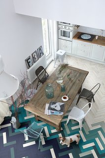 These tiles are ink-jet and cold-glazed porcelain, and are meant to weather slightly over time, like wood.