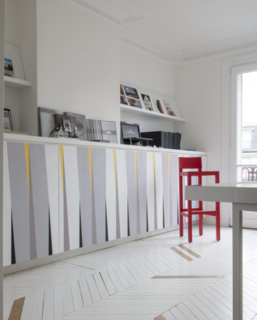 Photo of the Week: Minimal Paris Apartment Accented by Fun Pops of Color - Photo 1 of 1 -
