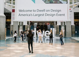 Dwell letters decorate the main entrance.