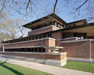 10 Frank Lloyd Wright Buildings We Love - Photo 8 of 10 - The Frederick C. Robie house seen from the south elevation in Chicago, Illinois.