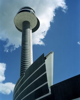 Arlanda Tower Based on a classical tripartite, the flight tower in Sigtuna, Sweden is composed of three components: based, shaft, and capital. Influence by light houses with contrasting colors, the tower black and white stripes. 